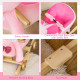 2 In 1 Plush Baby Ride on Rocking Horse Elephant Rocker with Wheels Wooden Toy for Kids 32 Songs for 18+ Months (Pink)