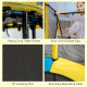 4.6FT / 55 Inch Kids Trampoline with Enclosure Safety Net Pads Indoor Trampolines for Child 3-10 Years Old, Yellow | Aosom UK