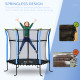 5.4FT/ 64 Inch Kids Trampoline With Enclosure Net Mini Indoor Outdoor Trampolines for Child Toddler Age 3-10 Years Blue