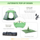 Outsunny 6 Person Pop Up Camping Tent, 2-Tier Design Backpacking Tent with 4 Windows 2 Doors Portable Carry Bag for Fishing Hiki