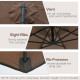 Outsunny 2.45m Overhanging Cantilever Parasol, with Cross Base - Brown