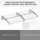 Outsunny Door Canopy Awning Outdoor Window Rain Shelter Cover for Front/Back Door Porch Clear 196 x 75cm