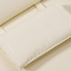 Outsunny Garden Sun Lounger Cushion Replacement Thick Sunbed Reclining Chair Relaxer Pad with Pillow - Cream White