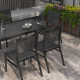 Outsunny Seven-Piece Steel Dining Set, with Aluminium-Top Table