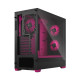 Fractal Design Pop Air RGB (Magenta Core TG) Gaming Case w/ Clear Glass Window, ATX, Hexagonal Mesh Front, Magenta Interior/Acce