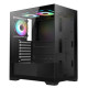 Vida Vetro Black ARGB Gaming Case w/ Glass Front &amp; Side, ATX, 3x ARGB Fans, 6-Port PWM ARGB Fan Hub