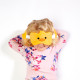 Duck Relaxeazzz Plush Round Travel Pillow &amp; Eye Mask Set