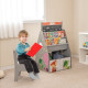 Double-Sided Kids Art Easel and Play Station for Boys Girls