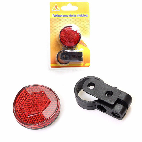 Bicycle Reflector Round Rear Red Motorbike Reflector with Bracket