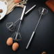 30 cm Metal Hand Press Egg Whisk Beater Rotary Whisk Blender