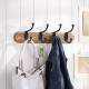 10 pcs Zinc Alloy Double Hat and Coat Hooks Door and Wall Clothing Hangers - Black