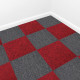 40 x Carpet Tiles 10m2 / Scarlet Red &amp; Charcoal Black