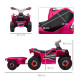 6V Quad Bike with Back Trailer, Wear-Resistant Wheels, for Ages 18-36 Months, Pink