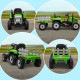 Ride On Tractor, Battery Powered Electric Car, with Detachable Trailer, Remote Control, Music - Green