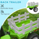 Ride On Tractor, Battery Powered Electric Car, with Detachable Trailer, Remote Control, Music - Green