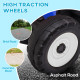 Ride On Tractor, Battery Powered Electric Car, with Detachable Trailer, Remote Control, Music - Blue