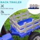 Ride On Tractor, Battery Powered Electric Car, with Detachable Trailer, Remote Control, Music - Blue