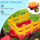 Ride On Tractor, Battery Powered Electric Car, with Detachable Trailer, Remote Control, Music - Red