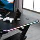 RGB 120 x 66cm Gaming Desk, Computer Table with Carbon Fibre Surface, Headphone Hook, Cup Holder, Controller Rack, Home Office D