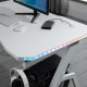 RGB 120 x 66cm Gaming Desk, Computer Table with Carbon Fibre Surface, Headphone Hook, Cup Holder, Controller Rack, Home Office D