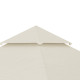 Outsunny 3 x 3 m Gazebo Canopy Replacement Covers, 2 - Tier Gazebo Roof Replacement TOP COVER ONLY, Cream White