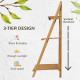 Outsunny 3-Tier Plant Stand, Plant Shelf Rack, Folding Bamboo Display Stand, 98x37x96.5cm, Natural