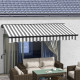 Outsunny 2.5 x 3.5m Aluminium Frame Electric Awning, with Remote - Grey/White