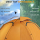 Outsunny Aluminium Frame Camping Tent Dome Tent with Removable Rainfly, 2000mm Waterproof, for 1-2 Man, Orange