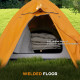 Outsunny Double Layer Camping Tent, 1-2 Man Backpacking Tent with Carry Bag, 2000mm Waterproof and Lightweight, Orange