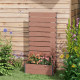 Outsunny 34 x 69.5cm Garden Planter Box, with Back Trellis - Brown