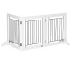 PawHut Foldable Pet Gate, with Three Panels &amp; Two Support Feet - White