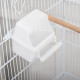 PawHut Bird Cage Budgie Cages for Finch Canary Parakeet with Stand Wheels Slide-out Tray Accessories Storage Shelf, White 46.5 x