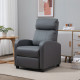 Recliner Armchair, Massage Faux Leather Push Back Reclining Chair with Adjustable Leg Rest, Side Pocket, for Home Living Room Th