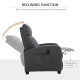 Recliner Armchair, Massage Faux Leather Push Back Reclining Chair with Adjustable Leg Rest, Side Pocket, for Home Living Room Th