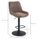 Set of Two Faux Leather Retro Bar Stools - Brown