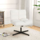 Adjustable Armless Office Chair with Imitation Lamb Fleece