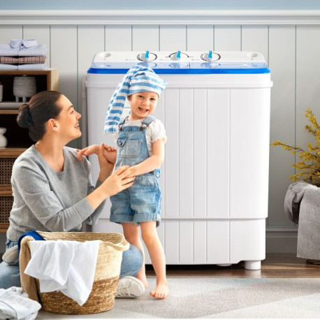 4.5 kg Portable Washing Machine Twin Tub Laundry Washer with Drain Pump