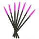 50PCS Disposable Eyelashes Brushes Silicone Wands Lashes Makeup Mascara Brushes - Purple