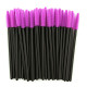 50PCS Disposable Eyelashes Brushes Silicone Wands Lashes Makeup Mascara Brushes - Purple