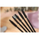 50Pcs Silicone Mascara Brushes Wands Lashes Disposable Eyelashes Extension Synthetic Makeup Brush - Black