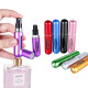 5ml Portable Mini Refillable Perfume Bottle Spray Round Tube Pump Empty Cosmetic Container Atomizer Scent Bottle for Travel - Gr