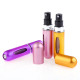 5ml Portable Mini Refillable Perfume Bottle Spray Round Tube Pump Empty Cosmetic Container Atomizer Scent Bottle for Travel - Go