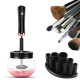 Electric Make up Brush Cleaner Dryer Set Machine Cosmetic Auto Clean Quick Dry - Black