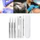 Ultra-fine Cell Pimples Blackhead Clip and Tweezers Artifact Acne Needle Set