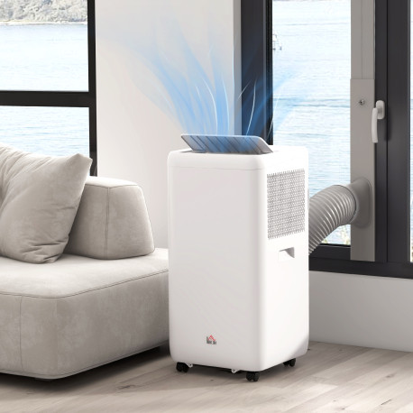 12000 BTU Mobile Air Conditioner for Room up to 28m², with Dehumidifier, Auto & Sleep Mode, 24H Timer, Wheels