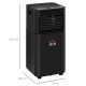 8000 BTU 4-In-1 Portable Air Conditioner Unit Cooling Dehumidifying Ventilating  for Room up to 15m², with Fan, Remote, 24H Time