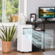 5000 BTU Air Conditioning Unit, 3-in-1 Portable Air Conditioner, Dehumidifier, Cooling Fan with 2 Speeds, 24H Timer, Remote Cont