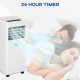 5000 BTU Air Conditioning Unit, 3-in-1 Portable Air Conditioner, Dehumidifier, Cooling Fan with 2 Speeds, 24H Timer, Remote Cont