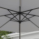 Outsunny 2.65m Garden Parasol, with LED Lights - Light Grey