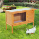 PawHut Rabbit Hutch Outdoor Guinea Pig Hutch Bunny Cage Shelter Outdoor, 90 x 45 x 65cm